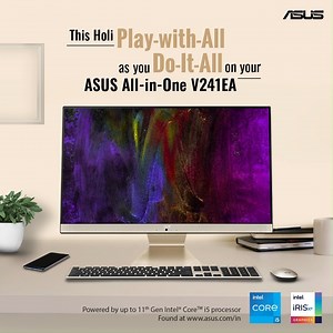 Witness versatility and performance come to life amidst vivid colors with the #ASUS Vivo All-in-One PC V241EA that enables you to DO IT ALL! Wishing you all a joyous and safe #Holi! #HappyHoli #ASUSIndia #AllInOnePC #DoItAll #ConsumerPC #HomePC #HomeEntertainment Know more: https://bit.ly/3ruUYME | ASUS