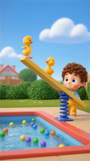 Four Little Ducks | Learn Numbers SongI Nursery Rhymes & Kids Songs #shorts#kindergartensong