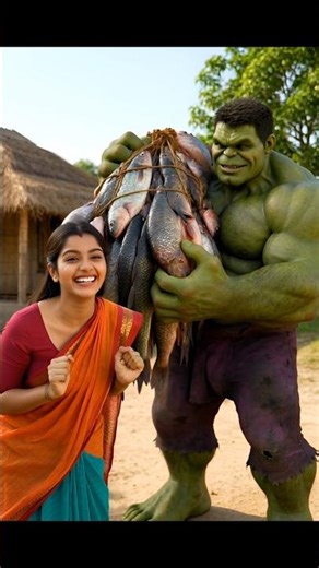 Hulk & His Sister Go Fish Shopping 🐟💚 | Funny Market Adventure #shorts