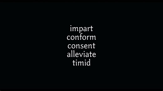 【每天记住五个英语单词】impart｜conform｜consent｜alleviate｜timid