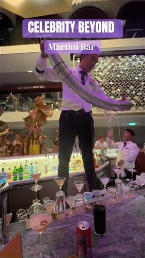 This is why the Martini Bar is always packed 🍸🚢 #shorts