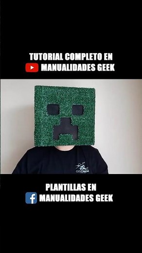 This is how I made this Epic Creeper Mask DIY/ Minecraft Movie Craft 💚