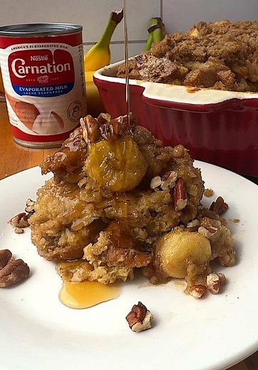 Banana Caramel French Toast Casserole Recipe