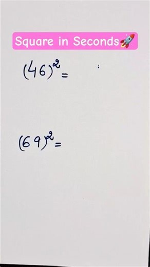 Square Any Number in Seconds🔥 Fast Maths Trick! #squaretrick #vedicmaths #competitiveexams #maths