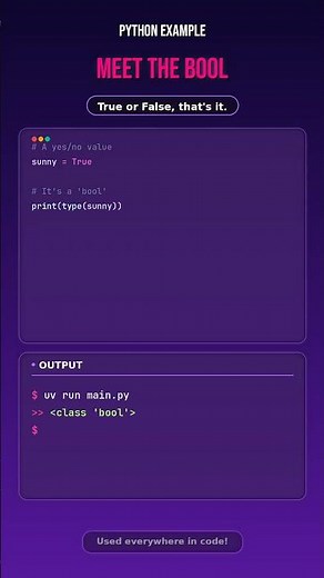What Is a Boolean in Python? 🐍 True or False Explained #python #learnpython #coding #shorts #coding