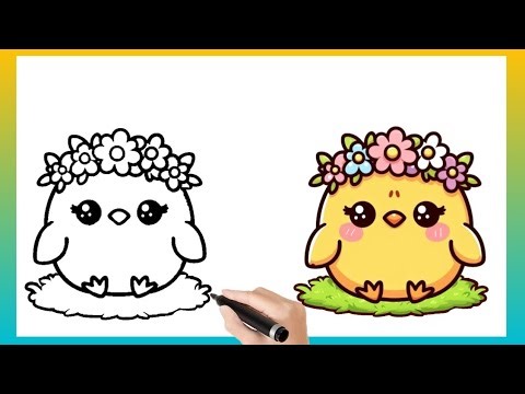 How to Draw a Chick | Easy Kawaii Drawing