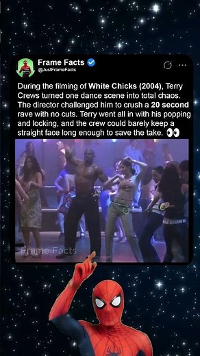 During the filming of White Chicks (2004), Terry Crews made the crew fight back laughter
