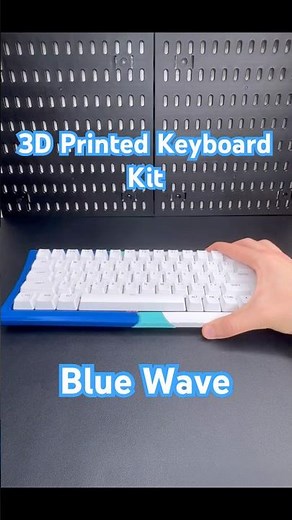 3D Printed Blue Wave Keyboard Kit!