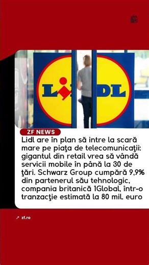 Lidl are în plan să intre la scară mare pe piaţa de telecomunicaţii