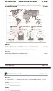 ASSESSMENT TASK 5:INTERPRETING MAPS AND GRAPHS/15 MARKSStud... | Filo