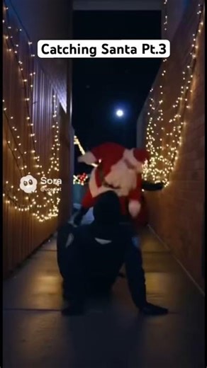 Thse cops really think Santa is a criminal🎅🏻#fypシ #santa #running #police christmas