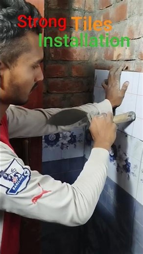 Proper Way to Hammer Tiles for Strong Installation #shorts #construction