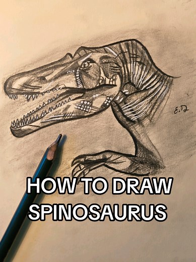 How to Draw Spinosaurus from Jurassic Park (Easy Tutorial)