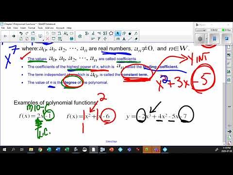 Unit 3 1A 1 Review of Polynomial Functions