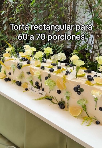 Torta rectangular para boda de Xime y Lalo