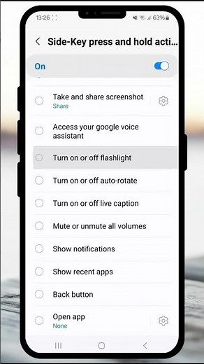 How to Turn On the Flashlight Using the Side Button on Samsung Galaxy Phone