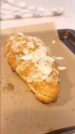 The BEST 10-Minute Eggless Almond Croissant 🥐✨ (Sugar-Free!) #shorts #baking #easyrecipe