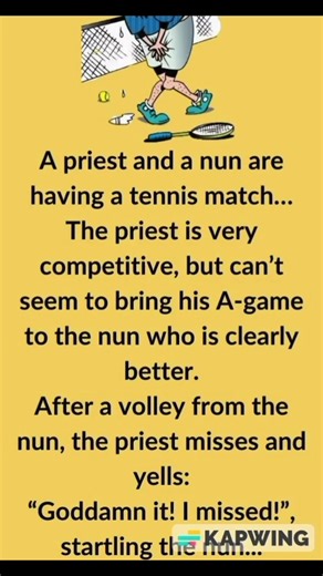 A Priest And A Nun Are Having a Tennis Match...Brilliant continuation in the first comment 👇👇 | OurTime