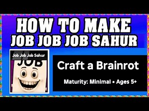 How To Make JOB JOB JOB SAHUR in CRAFT A BRAINROT ROBLOX [Unlock New Recipe] [walkthrough]