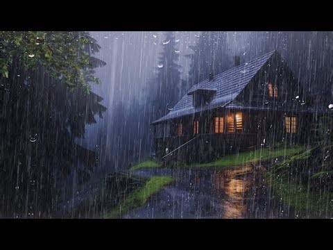 Goodbye Insomnia With Heavy Rain Sound - Rain Sounds For Sleeping - Rainfall for Insomnia Relief