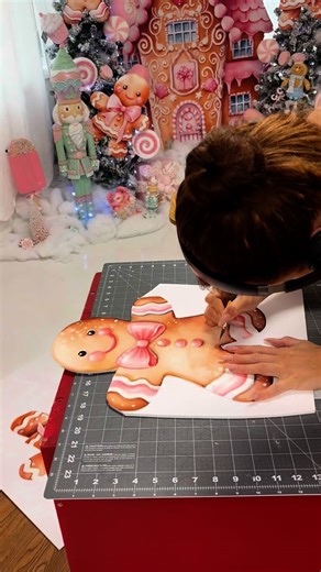 Custom Character Cutouts on Instagram: "Learn how to make your own custom cutouts for a unique setup through my course! Link is in the bio 💕 . , . . , #foamcutouts #foamcutout #gingerbread #ginferbreadhouse #smallbusinesssupportingsmallbusiness #smallbusinessowner #customcharacters #cutouts #customcharactercutouts"