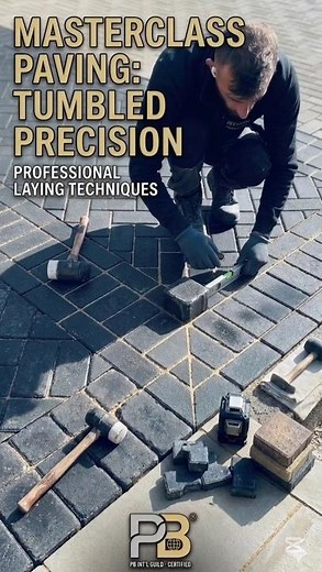 MASTERCLASS PAVING: Secret To Laying Tumbling Black Blocks Perfectly 🔥