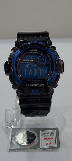 カシオGショックデジタル腕時計の電池交換 時間合わせ対応してます #Shorts