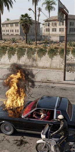 Ballas Gang Finish 💜🔥 | Cops Shoot & Car Catches Fire | gta sa Action Scene