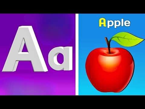 "A for Apple , A for Ant " | Phonics Song Two Words - ABC Phonics Song - Toddler learning Video