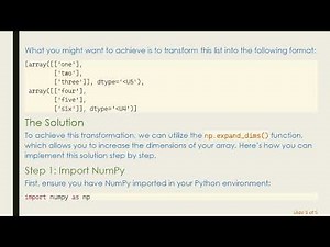 How to Separate Each Item in an Array Using NumPy