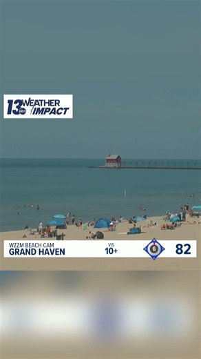 Beautiful beach day with water temperatures near 70!