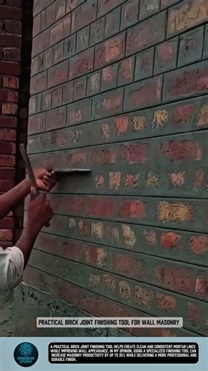 Practical Brick Joint Finishing Tool for Wall Masonry #tools