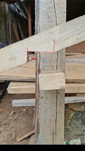 correct rafter installation technique #wood #shortsvideo