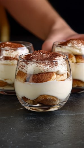 Panagiotis Papadakis on Instagram: "Το πιο Εύκολο και Δροσερό Τιραμισού σε 10' Υλικά 150 γρ. σαβαγιάρ 300 γρ. τυρί μασκαρπόνε 250 γρ. στραγγιστό γιαούρτι 100 γρ. ζάχαρη άχνη 1 κ.γ. υγρή βανίλια 300 γρ. καφές εσπρέσο (κρύος) -- Κακάο Εκτέλεση: Σε ένα μπολ ρίξε το μασκαρπόνε, το γιαούρτι, τη ζάχαρη άχνη, την υγρή βανίλια και ανακάτεψε πολύ καλά με ένα σύρμα. Βάλε την κρέμα σε ένα κορνέ. Σπάσε τα σαβαγιάρ στα τρία, βούτα τα ένα ένα στον κρύο εσπρέσο και βάλε τα στον πάτο από τα ποτηράκια. Συνέχισε 