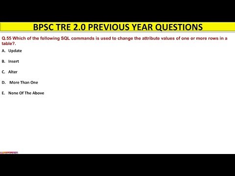 Which of the following SQL commands is used to change the attribute values of one or more rows in a
