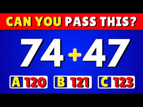 Beat This Math Quiz Challenge Without a Calculator !
