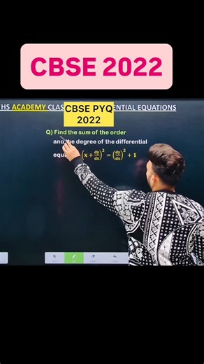 Shivang Gupta on Instagram: "cbse pyq 2022 differential equation Case study class 12 cbse 2026 Q) Find the sum of the order and the degree of the differentia (𝐱+𝐝𝐲/𝐝𝐱)^𝟐=(𝐝𝐲/𝐝𝐱)^𝟐+𝟏 #cbse2026 #differential_equation class12 #maths#differentialequationsclass12 #class differentialequationsclass12 cbse2024 CBSE2025 ,cbse maths cbse2026 maths cbse2024 CBSE2025 maths cbse2024 CBSE2025 differentialequationsclass12 ,cbse maths cbse2026 maths cbse2024 CBSE2025 cbse differential_equation cbse 