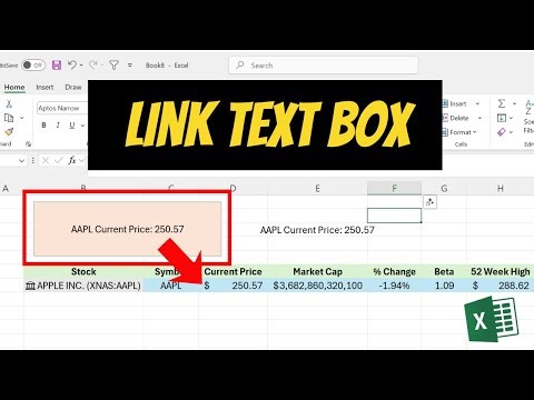 How to Link a Text Box to a Cell In Excel