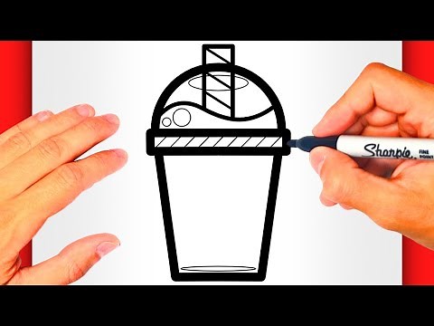 HOW TO DRAW A MILKSHAKE DRAWING STEP BY STEP FOR BEGINNERS (EASY AND SLOW)