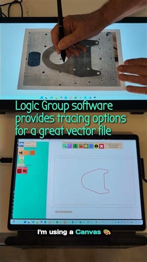 Tracing with a kamvas graphics tablet