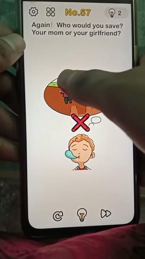 Brain out level 57 || again ! Who would you save ? Your mom or your girlfriend