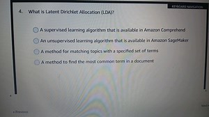 What is Latent Dirichlet Allocation (LDA)? A supervised learni... | Filo