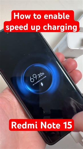 How to Enable Speed Up Charging on Redmi Note 15 #xiaomi #redminote15 #fastcharging #shorts