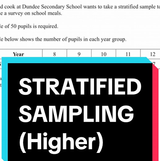 Stratified Sampling Explained for GCSE Students
