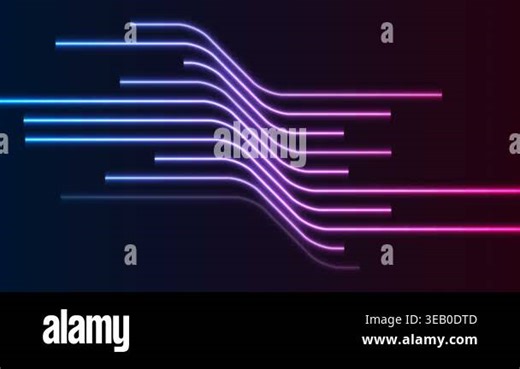 Blue purple neon laser lines abstract video animation Stock Video Footage - Alamy