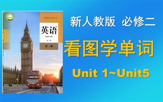 （完集）高中英语必修二单词录音，新人教版，看图片学单词朗读