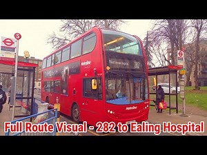 Full Route Visual | London Bus Route 282 - Mount Vernon Hosp to Ealing Hospital | (TEH1454) LK13BGX