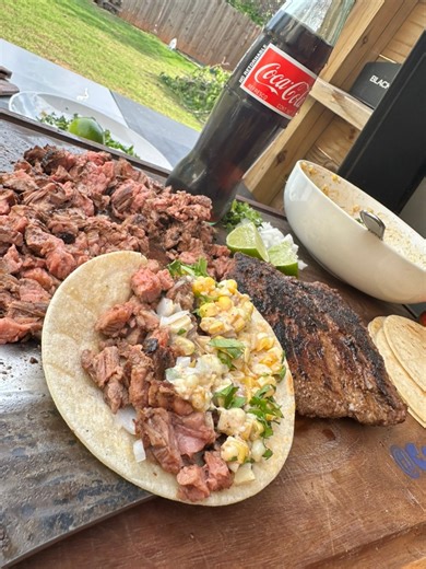Steak tacos on the Blackstone Products griddle! #blackstonegriddle #blackstone #tacos | Cook n woods