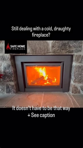 Safe Home Fireplace on Instagram: "There’s still plenty of winter left. Safe Home Fireplace supplied and installed a STÛV wood-burning insert, transforming a cold, draughty, inefficient open fireplace into a true heating powerhouse — without compromising the large viewing area and presence of a traditional open fire."