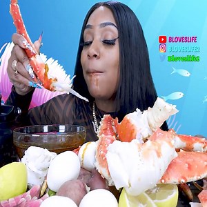 11K views · 237 reactions | Seafood Boil Huge King Crab Legs Mukbang by Bloveslife | Bloves TV | Facebook